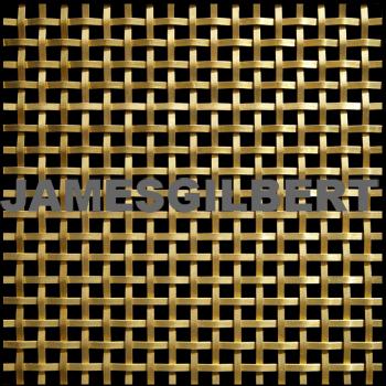 Handwoven Brass Decorative Grille with 3mm Plain Wire and 6mm Square Aperture